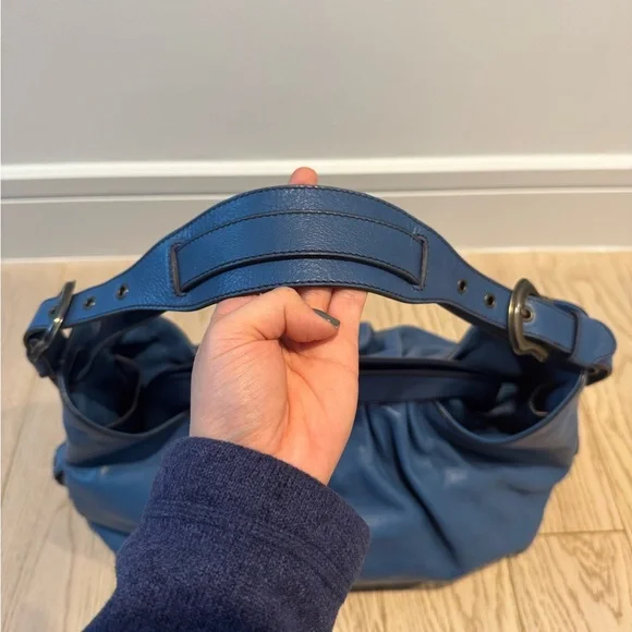 💗FENDI Blue Borse Leather Doctor Hobo Bag Authentic - Picture 3 of 16